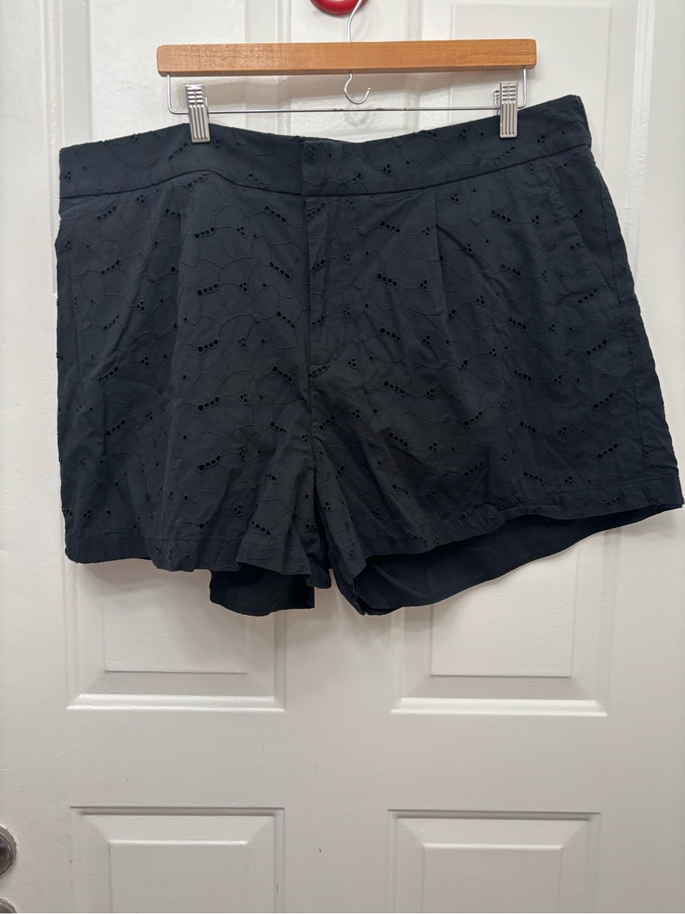 a new day 100% Cotton Black Eyelet Shorts